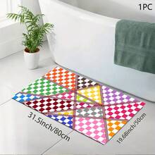2D Colorful Plaid Print Pattern Drainage Mat/Absorbent Mat/Drying Mat For Coffee Machine And Tableware - Absorbent Polyester Desktop Protector With Rubber Non-Slip Backing, For Kitchen Countertop Decoration - Home Bar And Dining Table Placemat - Multicolor - View 10