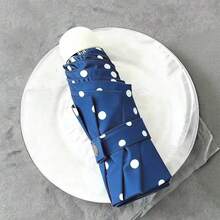 Polka Dot Small Capsule Black Vinyl Sun Protection UV-Blocking Outdoor Portable Foldable Compact Pocket Umbrella - Polka Dot Capsule Umbrella - View 15