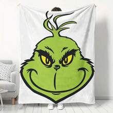 The Grinch بطانية فلانيل فرو خضراء، بطانية فلانيل ناعمة دافئة سميكة للشتاء، بطانية قيلولة مكتبية برسومات كرتونية أنمي لطيفة. بطانية دافئة للتخييم في الهواء الطلق، بطانية سرير دافئة للشتاء، بطانية أريكة، بطانية سفر، بطانية سرير، بطانية تكييف هواء، بطانية شال دافئة لمقعد السيارة، هدية عيد الميلاد للعائلة والأصدقاء، زي هالوين - متعدد الألوان - مشاهدة 11
