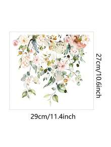 1pc PVC Toilet Lid Decal, Modern Flower Pattern Toilet Lid Decal For Home, Stickers, Wall Decal, Vinyl Decal For Home Decorations, Spring Decoration Items Refresh Your Home, - Multicolor - View 4