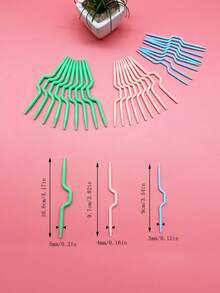 30pcs V-Shaped Cable Knitting Needles, 3 Sizes Set, 10 Packs Total, Fix Loops While Knitting, Create 3D Cable Texture, Beginner-Friendly, Suitable For Sweaters, Scarves, Hats And Other Knitting Projects, Essential Knitting Accessory For Yarn DIY Crafts - V-shaped Crochet Hook 3-piece Set - View 8
