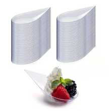 4 Inch Teardrop Shaped Mini Appetizer Plates, Dessert Spoons, Dessert Cups, Reusable Mini Dessert And Appetizer Plates, Small Plates, Suitable For Desserts, Cakes, Sundaes, Puddings, Cold Drinks, Snacks, Fruits, Ice Cream, Catering, Yogurt, Storage, Salad Dressing Cups, Condiment Containers, Wedding Parties - Transparent - View 11