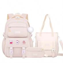 1 Set Girl Style Large Capacity Backpack 3 Pieces Set: Backpack + Tutoring Bag + Pencil Case School Bag - Sets - View 15