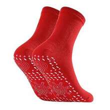 Unisex Acupressure Massage Socks, Textured Dot Design, Heating & Warmth, Cold Relief - Black - View 12
