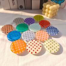 INS Polka Dot Acrylic Epoxy Air Cushion Phone Stand, Classic Color Block Foldable Desktop Holder For Watching Videos - Multicolor - View 2
