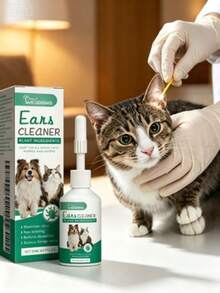 Yegbong Pet Ear Drops, Universal For Cats And Dogs, Ear Canal Cleansing, Ear Mite Removal, Deodorizing, Itch Relief, Ear Cleaning Solution, Keeps Pets' Ears Fresh And Comfortable - 1PC - View 2