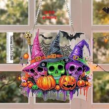 Halloween Coffee Hanging Decor Set, Spooky Latte Style, Suitable For All Ages, Sun Catcher Hanging Ornament, Window And Wall Decoration, Handmade Activity, For Latte Themed Decor - A - View 8
