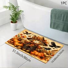 Autumn Scarecrow Print Pattern Drainage Mat/Absorbent Mat/Drying Mat For Coffee Machine And Tableware - Absorbent Polyester Desktop Protector With Rubber Non-Slip Backing, For Kitchen Countertop Decoration - Home Bar And Dining Table Placemat - Multicolor - View 6