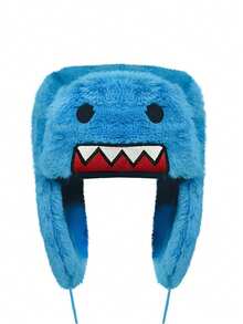 Autumn/Winter Outdoor Novelty Cartoon Design Embroidered Double-Layer Padded Warm Coral Fleece Earflap Hat - Camel - View 10