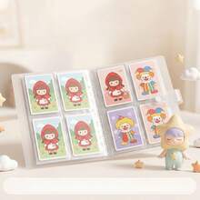 160-Pocket Trading Card Collector Album, 4-Pocket Card Storage Album, Matte PP Cover With Snap Closure, Large Capacity Card Organizer - Transparent - View 4
