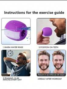 3-Piece Masseter Muscle Trainer Set, V-Face Jawline Facial Sculpting Device, Chewing Exercise Tool, Facial Muscle Trainer, Suitable For Men And Women, Available In Blue And Pink, Perfect Gift For Family, Friends Or Partner - A - View 9
