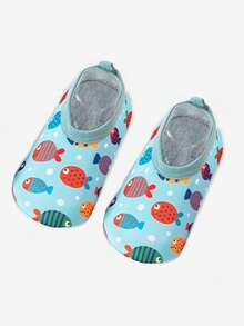 1 Pasang Sepatu Renang/Selancar untuk Bayi/Balita Laki-laki/Perempuan, Sepatu Air untuk Kolam Renang, Pantai, Desain Kartun - Baby Blue - View 13