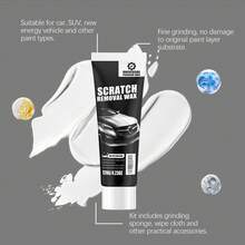 120g Car Scratch Removal Wax Kit, Auto Paint Scratch Repair Paste With Sponge & Cleaning Cloth, Remove Minor Scratches Stains Oxidation, Polishing Wax For Vehicle Surface Car Care Supplies - Car Scratch Repair Kit - View 10