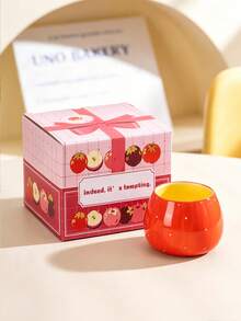 1pc Realistic Apple Shaped Ceramic Mug With Lid, Handheld Cup For Home And Office, Coffee Milk Water Cup, High Aesthetic Value, Gift Box Packaging, Suitable For Holiday Gifts - Multicolor - View 12