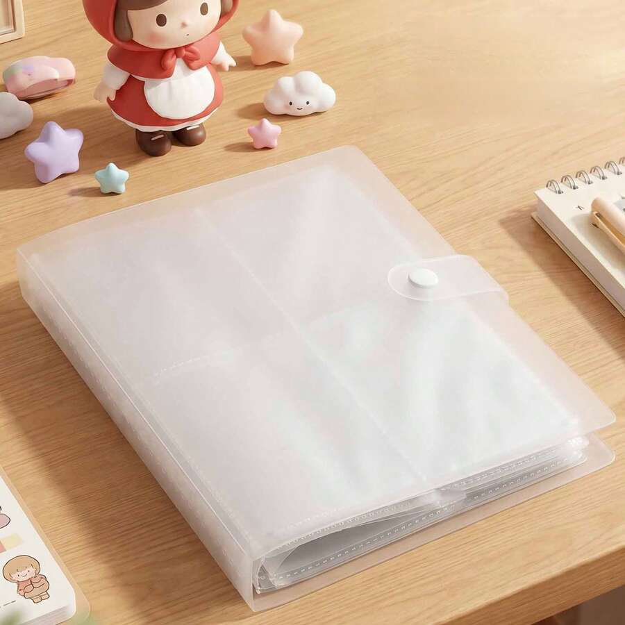 160-Pocket Trading Card Collector Album, 4-Pocket Card Storage Album, Matte PP Cover With Snap Closure, Large Capacity Card Organizer