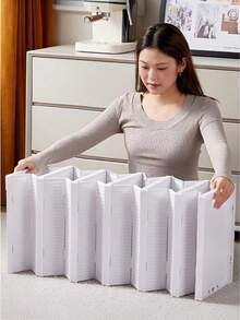 خزانة تخزين بلاستيكية قابلة للطي والتكديس، بدون تجميع، أدراج شفافة مقاومة للغبار، منظم عمودي ضيق موفر للمساحة للخزانة والغرفة والحمام والمدخل، مثالي لأصحاب الشقق والمساحات الصغيرة لتخزين الأحذية والملابس ومستحضرات التجميل والسلع المتنوعة - متعدد الألوان - مشاهدة 4