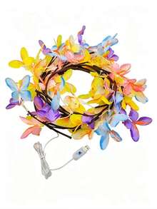 1 Set Butterfly LED Branch Wall Lamp, LED Butterfly Willow Branch String Lights, USB Powered, 8 Lighting Modes, Beautiful Romantic DIY Decoration, Suitable For Party, Holiday, Housewarming Gift - Yellow Blue Purple Butterfly - View 8