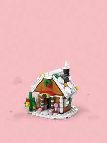6-In-1 Santa Claus, Snowman, Reindeer, Christmas Tree, Small Train, Christmas House, Gingerbread House, Reindeer Sleigh, Christmas Cake, Waffle House, Christmas Tree Music Box Building Block Set, 14+ Years Old Educational DIY Assembly Model, Christmas Party Decor,Building Blocks Train,Christmas Tree Decorations,Car Building Blocks - Multicolor - View 10