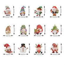 12/20pcs Holiday 5D DIY Diamond Painting Christmas Decoration Set - Vibrant Keychains With Round Diamonds, Snowflakes, Reindeer, Trees & More - Perfect For Holiday Decor And Crafting, Christmas Diamond Art, Christmas Decorations, Christmas Crafts. - A - View 7
