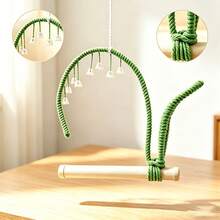 Climbing Ladder Bird Toy, Bird Cage Swing Perch Swing Bird Cage Perch Bird Perch Bird Swing Toy, Suitable For Lovebirds, Small Sun Conure, Parrot Exercise And Decoration, Indoor Bird Cage Accessories - Round - View 7