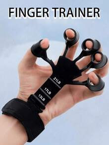 Adjustable Resistance Finger Grip Trainer With Wrist Support, Ergonomic Hand Grip Strength Trainer, Unisex, Suitable For Fitness Training, Body Shaping, Rock Climbing Exercise, Fitness Equipment, Essential Fitness Accessory, Hand Exercise Tool - Multicolor - View 1
