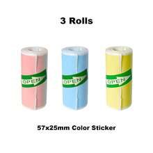 Self‑Adhesive Continuous Paper Rolls, Color & White Background, For Mini Portable Label Printer, DIY Journal Sticker, Classification Marking - Multicolor - View 4