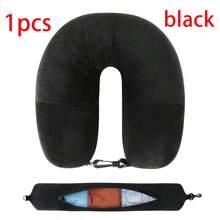 This New U-Shaped Travel Neck Pillow Cover Is A Stuffable And Retractable Neck Pillow That Provides Comfortable Support For Your Neck. Made With Soft Plush Fabric, It's Perfect For Short Trips, Office Commutes, Camping, And Outdoor Activities. - Multicolor - View 8