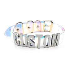 Custom Gothic Style Party PU Collar, Letter Customization, Punk Unisex Personalized Collar, Role Play, Cute, Charming, Fun, Kawaii, Fashion, Neutral, Casual, Custom, Personalized, Unique, Ideal Gift For Him, Ideal Gift For Her, Boyfriend, Girlfriend, Family, Friends, Custom Collar And Accessories, Choker Necklace - Multicolor - View 13