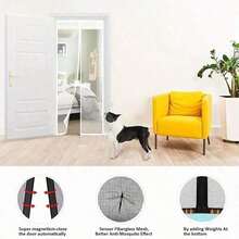 Pintu Layar Magnetik Bebas Genggam Modern, Magnet yang Ditingkatkan, Tirai Jaring Anti Lalat dan Nyamuk Tak Terlihat, Jaring Ajaib Serat Kaca Tahan Lama, Dengan Pemberat Bawah, Pemasangan Bingkai Penuh Perekat Tanpa Alat, Ramah Hewan Peliharaan dan Anak-Anak, Cocok untuk Balkon - Beragam gaya dan warna - View 6