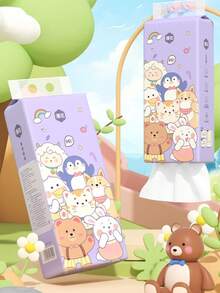 1000 Sheets Hanging Facial Tissues, Wall-Mounted Toilet Paper Napkins, Wet-Resistant Toilet Paper - Multicolor - View 3
