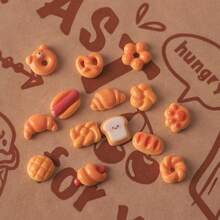 20/50/100pcs Mixed Random Resin Cartoon Cookie Dessert Donut Ice Cream Afternoon Tea Series Shaped Art Jewelry - Food and Play Cookies - View 5