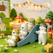 mofusand 1 قطعة صندوق قطة عمياء بأسلوب شفائي شائع، تصميم منزلق حيوي مرح، أنماط عشوائية متنوعة، هدية مثالية للمهرجانات للعائلة والأصدقاء والزملاء، زينة مكتبية صغيرة (نمط عشوائي) - متعدد الألوان - مشاهدة 3