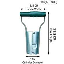 1PC Manual Transplanting Tool, Seedling Hole Puncher, Cylindrical Transplanting Tool, Gardening Hole Punching And Transplanting Tool, Cylinder Body With Built-In Opening And Closing Structure, Soil Automatically Drops Off When Lifted, No Need To Dig Soil Manually, Suitable For Home Vegetable Garden, Garden, Vegetable Patch, Balcony Potted Plants, Used For Transplanting Vegetable Seedlings, Flower Seedlings, Hole Punching And Sowing - Manual Transplanter - View 3