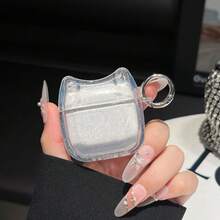 Cute Glitter Cat Ear Headphone Cover - Clear - View 2