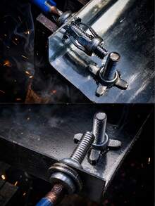 中空牆壁錨栓花瓣式膨脹緊固件 重型鐵製 M4-4*20mm 鉚接螺母 防鏽，適用於面板與汽車五金 - 多款式 - 查看 2