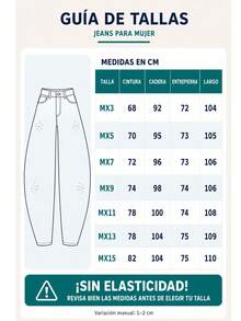 Pantalones Anchos Largos Curvos de Cintura Media para Mujer, Mezclilla Lavada, Diseños con Pedrería y Bolsillos Cargo, Estilo Chica Urbana - Azul oscuro - Ver 6