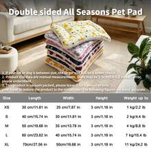 Double Sided Pet Bed Mat, All Seasons Waterproof Dog Crate Pad, Soft Warm Fleece Reversible Puppy Sleeping Mattress, Washable Anti-Splash Pet Cushion For Small Medium Dogs Cats, For Cage Sofa Car Floor Washable Crate Mat For Small Medium Dogs - Black and White - View 2