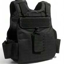 Laser-Cut Quick-Release Plate Carrier Vest - Black - View 7