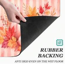 Pink Pumpkin Print Pattern Drainage Mat/Absorbent Mat/Drying Mat For Coffee Machine And Tableware - Absorbent Polyester Tabletop Protector With Rubber Non-Slip Backing, For Kitchen Countertop Decoration - Home Bar And Dining Table Placemat - Multicolor - View 8
