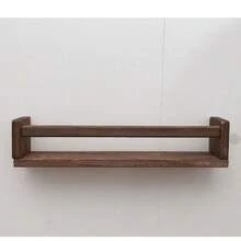 1pc Floating Wall Shelf, Cedar Wood Wall-Mounted Storage Rack, Can Hold Books, Toys And Decor, Also Suitable As Bathroom Organizer, Used For Room Decoration - Baby Pink - View 4
