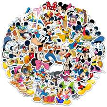 52pcs Disney Movie Mickey Mouse Stickers Cartoon Decals DIY Skateboard Laptop Motorcycle Cool Cute Cartoon Stickers - Multicolor - View 3