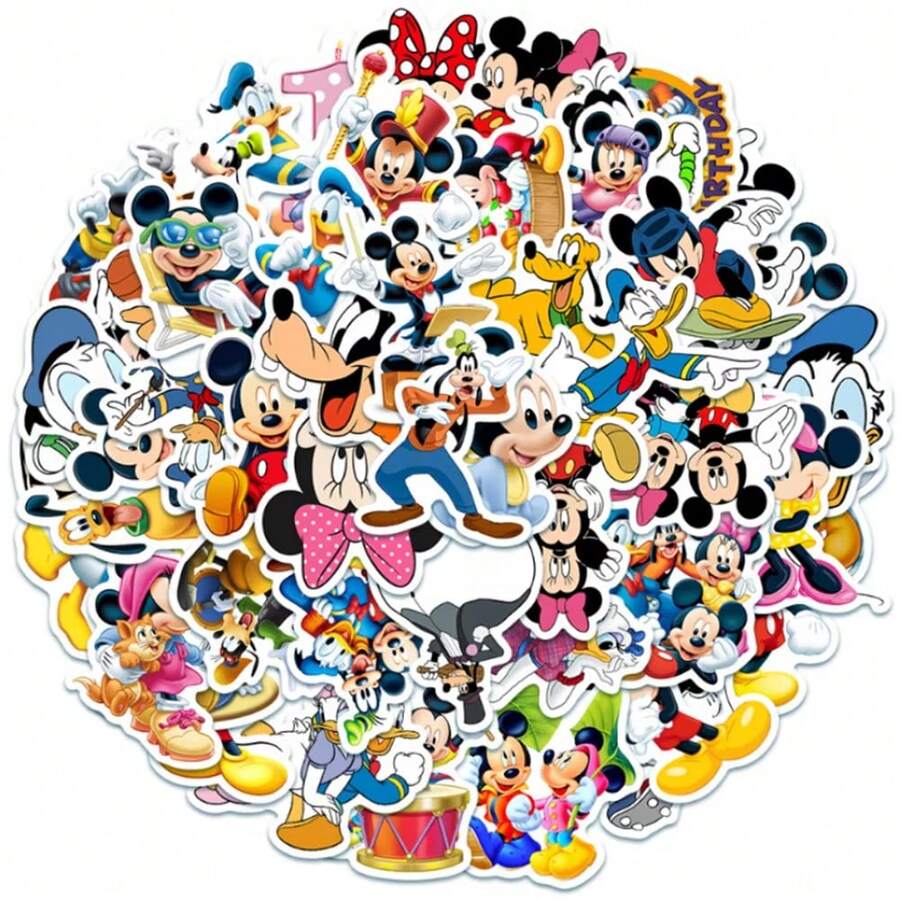 Disney 52入迪士尼電影米老鼠貼紙 卡通貼紙 DIY 滑板筆電摩托車酷萌卡通貼紙 - 彩色 - 查看 1