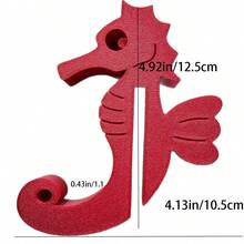 1pc Cute Seahorse Design Bathroom Hook, No-Drill Glass Door Hanging Hook, Bathroom Towel Storage Organizer - View 3