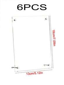 High Transparency Acrylic Photo Frame Stand, Dual-Use Vertical & Horizontal Desktop Display, Metal Support Legs Stable & Clear, Minimalist Luxury Nordic Style, Suitable For Living Room, Study, Office Desk, Home Photos, Certificates, Memorabilia, Home Decor Ornament - Acrylic Photo Frame - View 11