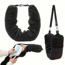 This New U-Shaped Travel Neck Pillow Cover Is A Stuffable And Retractable Neck Pillow That Provides Comfortable Support For Your Neck. Made With Soft Plush Fabric, It's Perfect For Short Trips, Office Commutes, Camping, And Outdoor Activities. - Multicolor - View 2