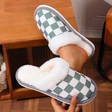 Women's Plush Slippers - Soft & Comfortable Indoor House Shoes, Cute Home Slippers For Spring, Autumn & Winter, Casual & Convenient Wear, Soft Lining, Breathable, Versatile For Daily Use, Couple Slippers - Green - View 2