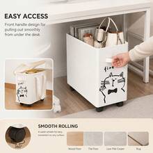 Under Desk Storage Basket, Lightweight Foldable Portable Space-Saving, Cute Cat Design Workstation, Back To School Essential, Suitable As Gift For Adult Family And Friends On Special Occasions, Office, Dorm And Home Essential - Multicolor - View 3