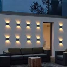 Solar Wall Light 6-LED Solar Fence Light Outdoor Dual-Head Garden Light Suitable For Yard, Villa, Balcony, Garden, Pathway, Stairs, Poolside Decoration Create Warm Atmosphere - Solar Wall Light - View 5