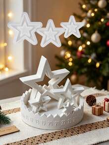 Advent Calendar Star Silicone Mold,Advent Storage Tray For Home Decor,Room Decor,Wedding Decor,DIY Hollow Five-Pointed Star Epoxy Resin Gypsum Mould,Gift For Woman,Winter Gift,Christmas Gift - Mold - View 1