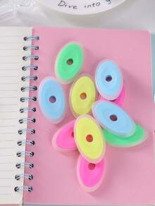 5pcs Candy Color Eraser Set, Heat-Erasable Oval Erasers, Soft Pencil Erasers, Highly Attractive Pastel Stationery, Clean Erasing Without Leaving Traces, School Supplies, Suitable For Students' Classroom Notes Erasure, Gift For Students And Classmates - Multi-color - View 3